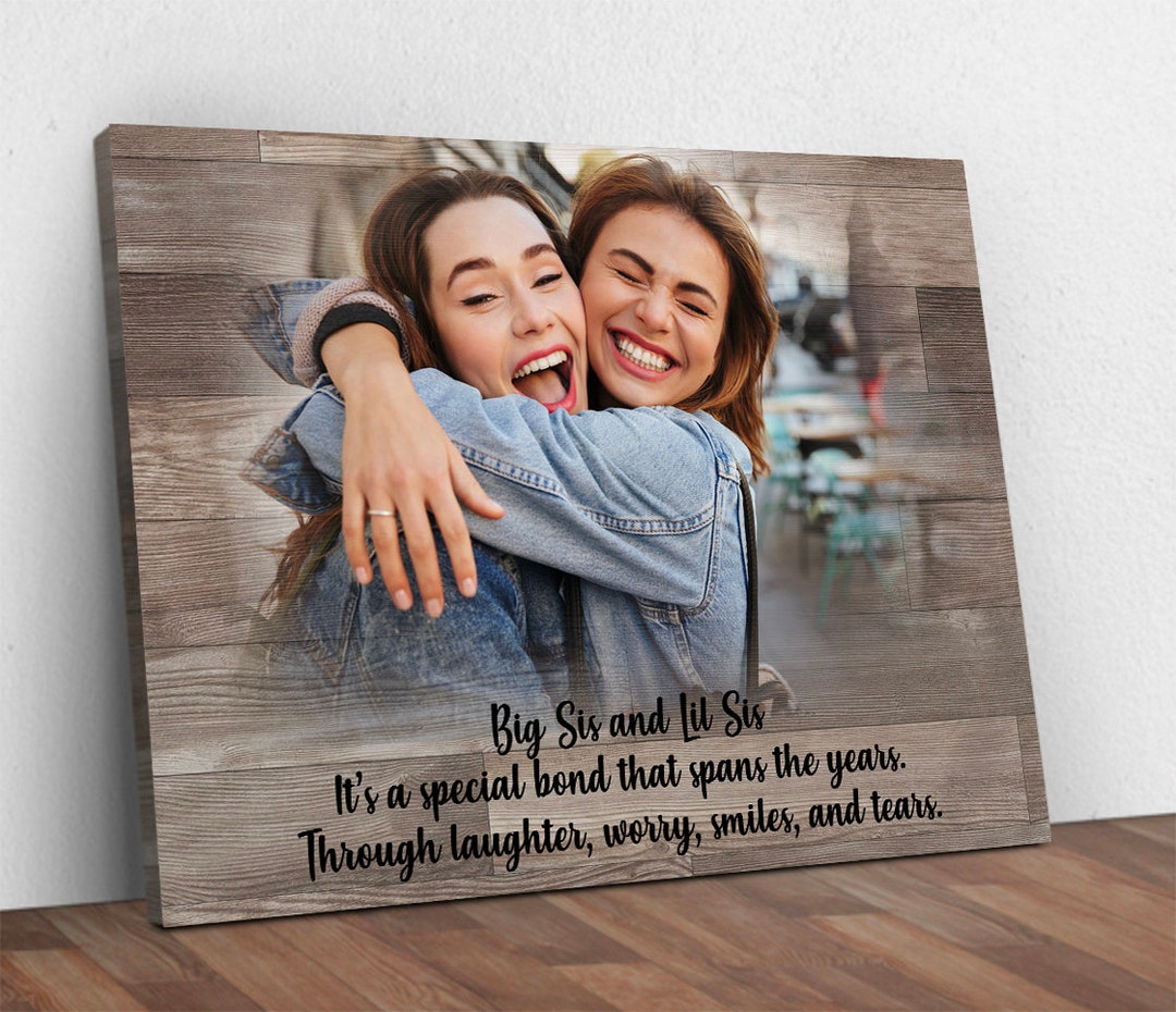 Sisters Gift Sign | Sister Graduation Gift Portrait Wall Art | Friend ...