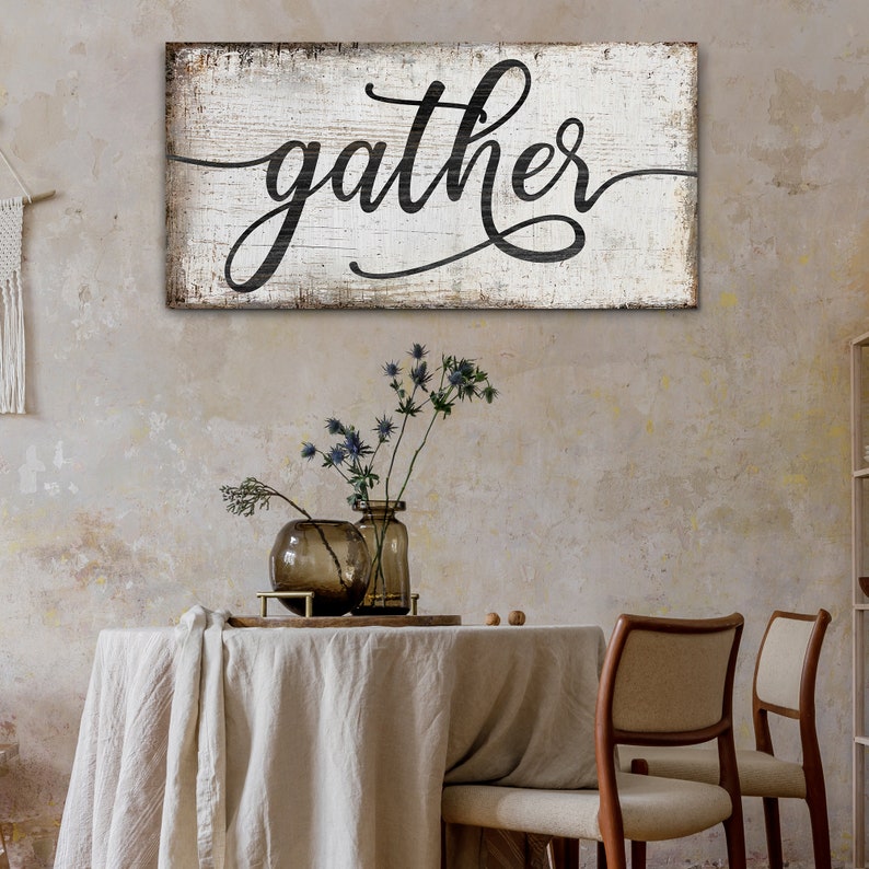 Farmhouse Gather Sign Distressed Gather Sign Living Room Wall Decor farmhouse-gather-sign-distressed-gather-sign-living-room-wall-decor