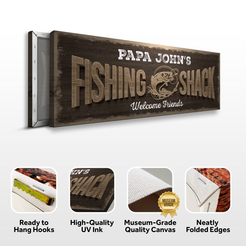 Fishing Shack Sign | Personalized Fishing Shack Sign | Fisherman Name ...