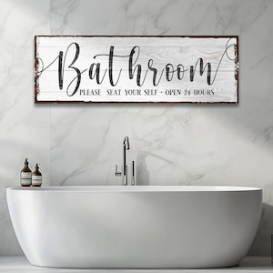 Bathroom Wall Decor | Vintage Bathroom Sign | Powder Room Decor | Powder Room Signs | Wash Your Worries Away | Personalized Bathroom Decor