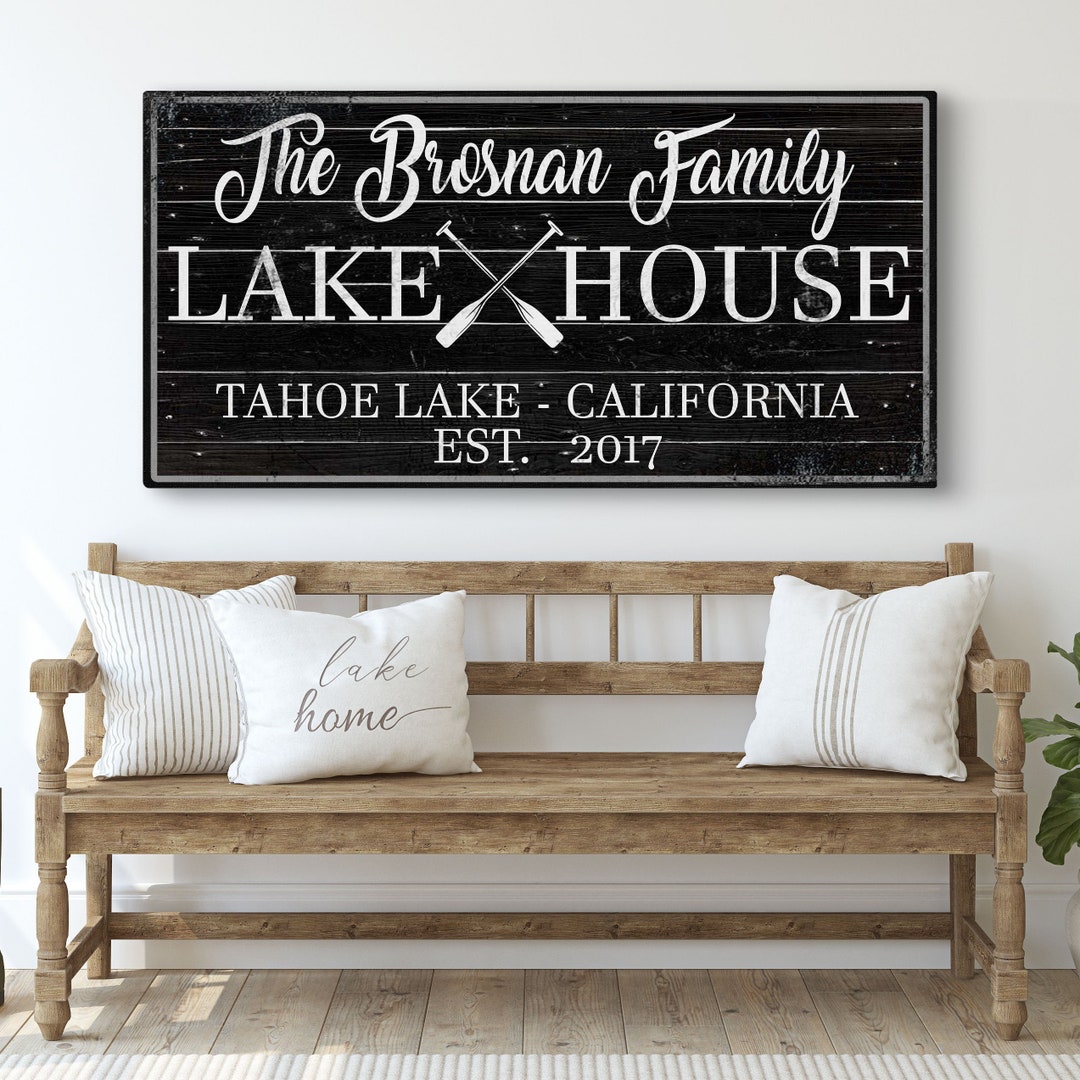 Lake House Decor Lake House Wall Art Custom Lake House Lake - Etsy