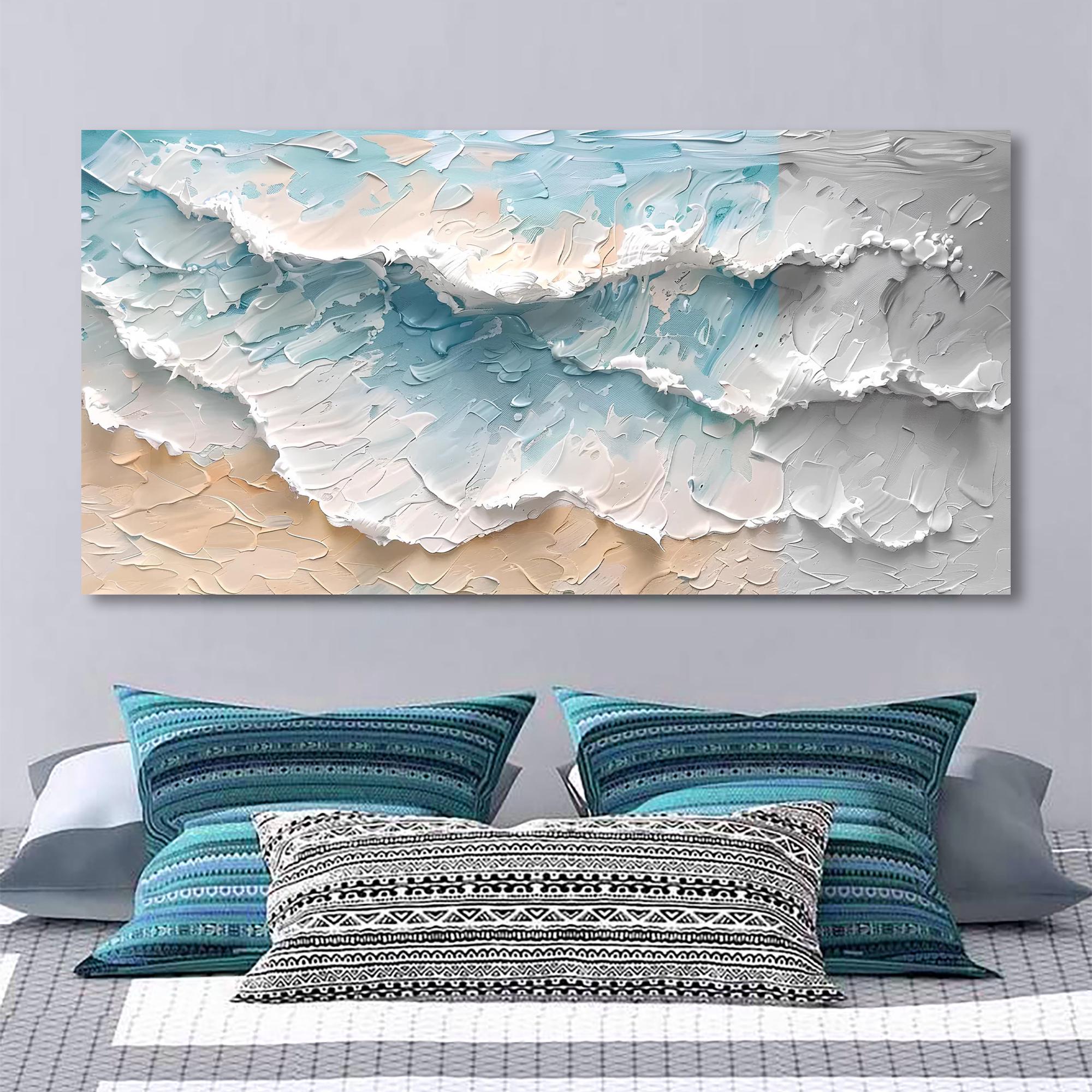 Blue Ocean Coastal Wall Art | Ocean Wave Wall Art | Coastal Beach ...