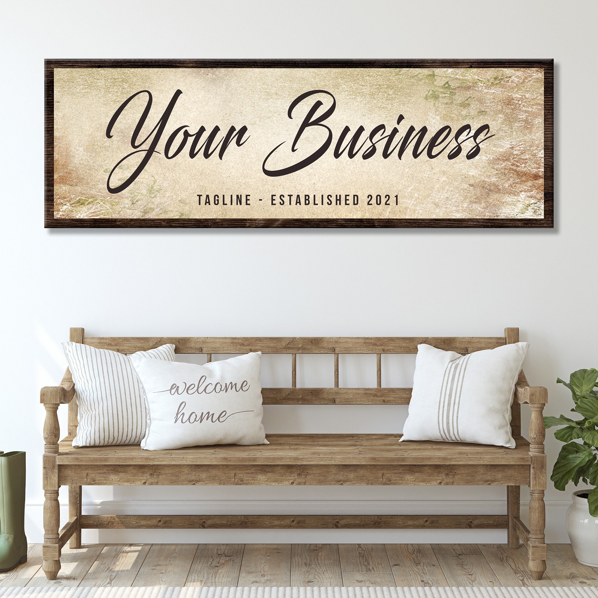 Business Sign Rustic Wall Art Décor Office Wall Design Living Etsy