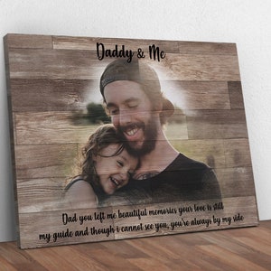 Lienzo conmemorativo "Papá en el cielo" / Decoración de pared "En memoria de la pérdida del padre" / Arte de pared "En memoria de papá" / Regalo conmemorativo personalizado para papá Dad you left me