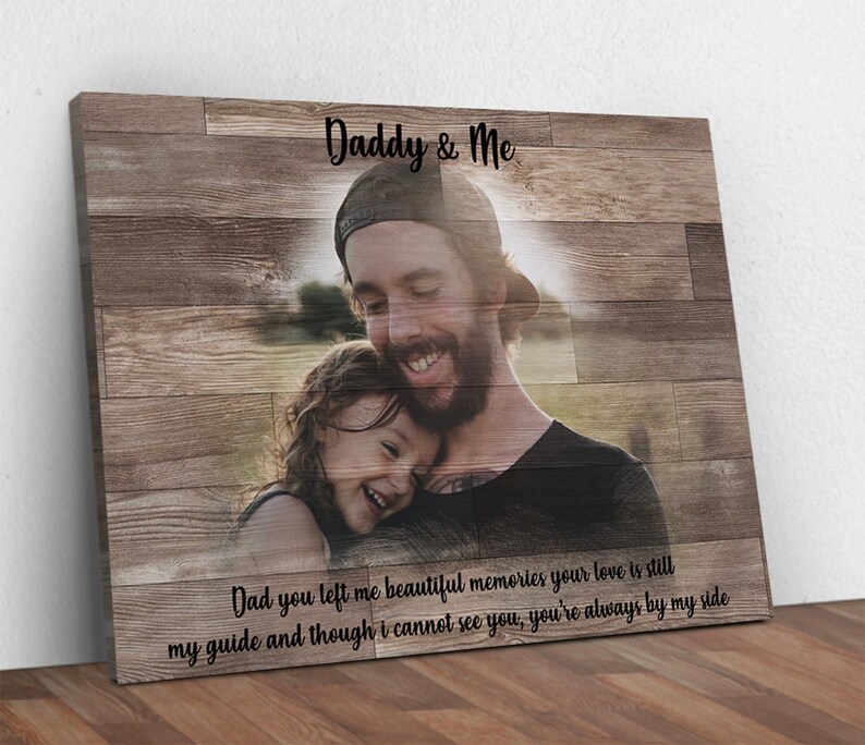 Lienzo conmemorativo "Papá en el cielo" / Decoración de pared "En memoria de la pérdida del padre" / Arte de pared "En memoria de papá" / Regalo conmemorativo personalizado para papá Dad you left me
