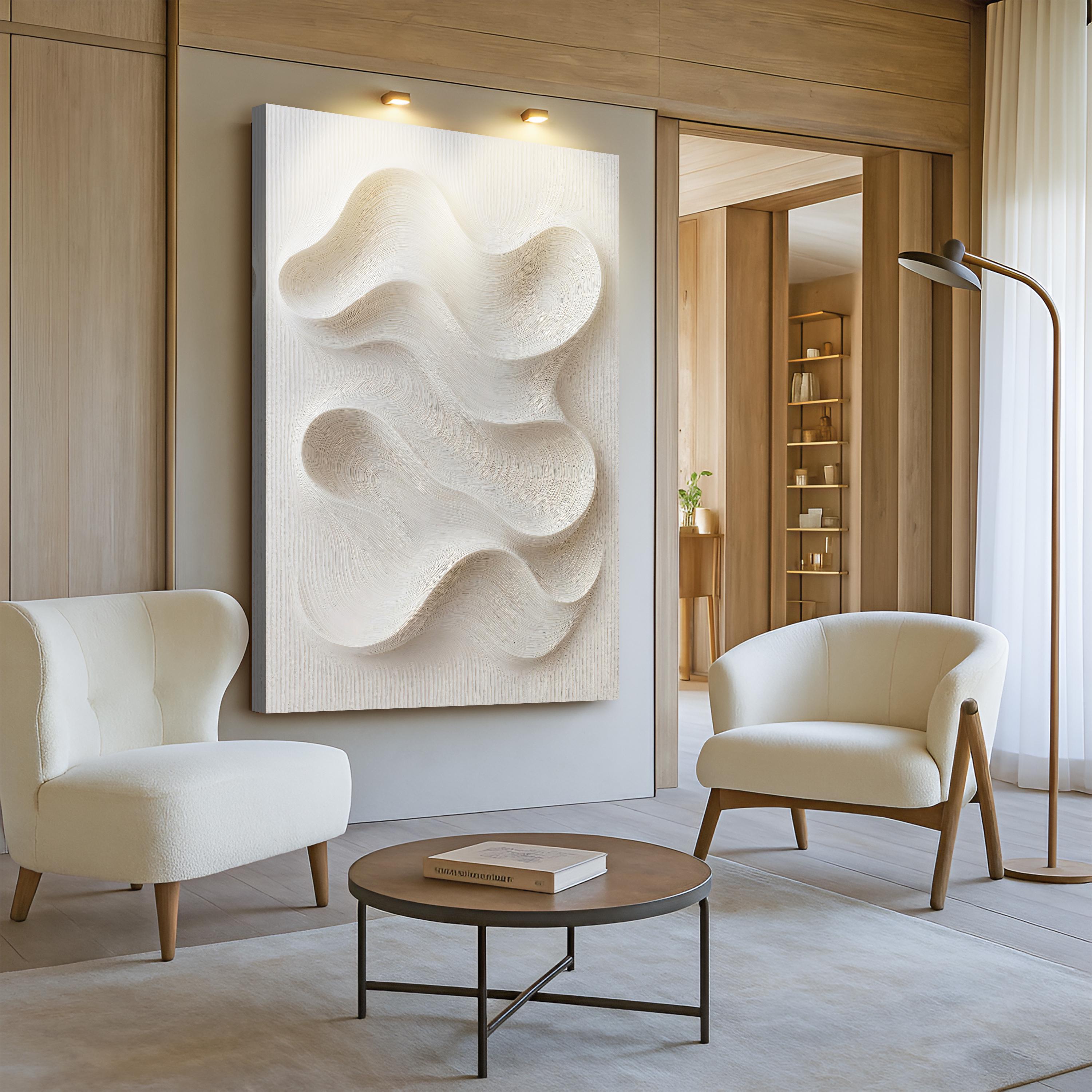 Minimalist Waves Wall Art | Living Room Decor | Minimalist Canvas Wall