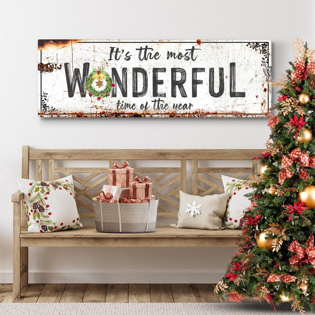 Rustic Christmas Wall Decor | the Most Wonderful Time of the Year ...