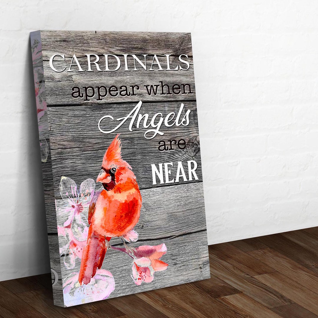 Cardinal Art Faith Sign | Red Cardinal Bird Verse Wall Art | Cardinal ...