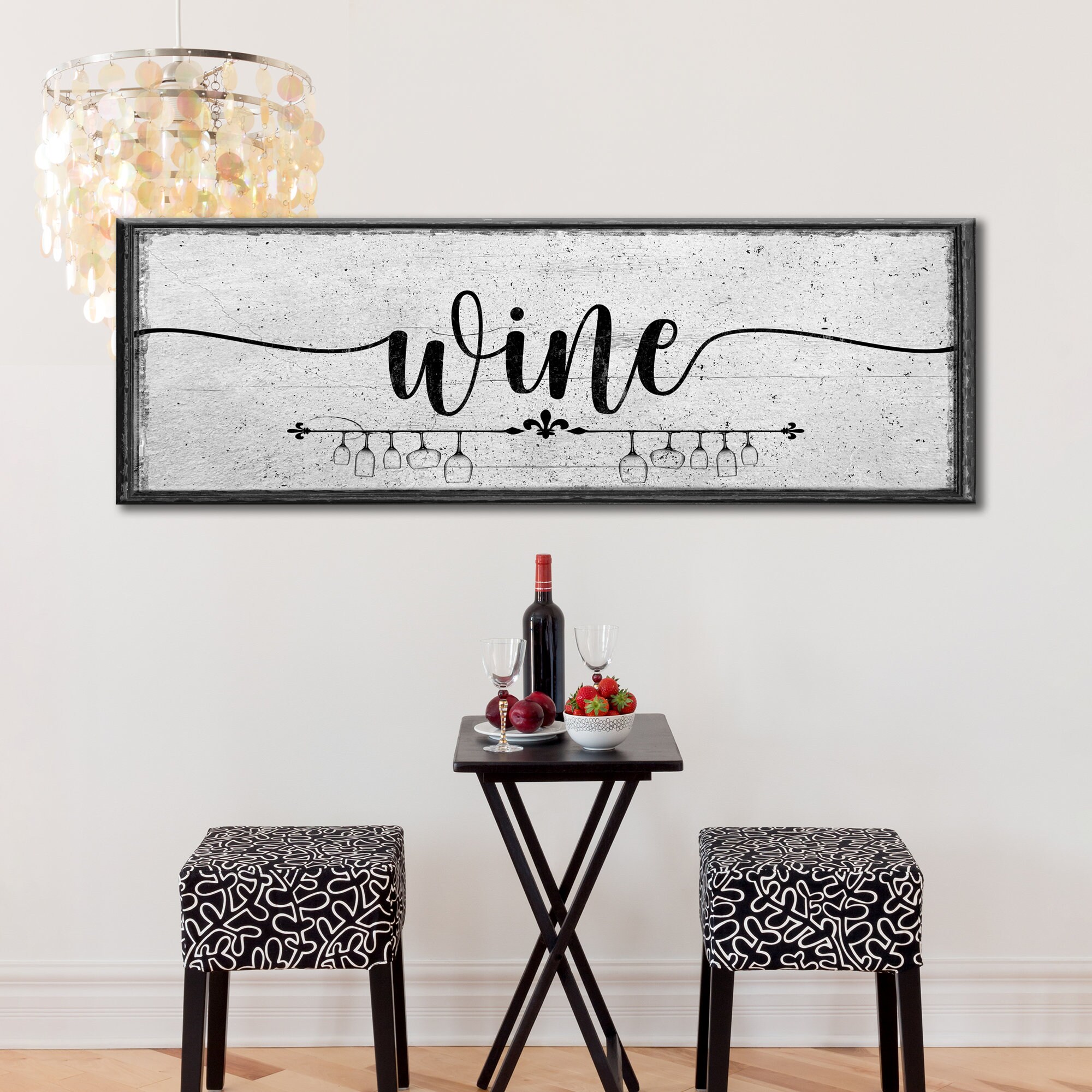 Wine Bar Decor Farmhouse Wine Wall Art Wine Bar Hang Canvas Etsy