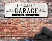 Garage Sign Decor | Personalized garage wall art |  Rustic Garage Workshop Sign | Garage Wall Decor Gift For Dad | Business Name Sign