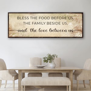 Bless The Food Before Us Sign dining room sign bless the food before us sign dining room wall decor sign for kitchen farmhouse wall decor