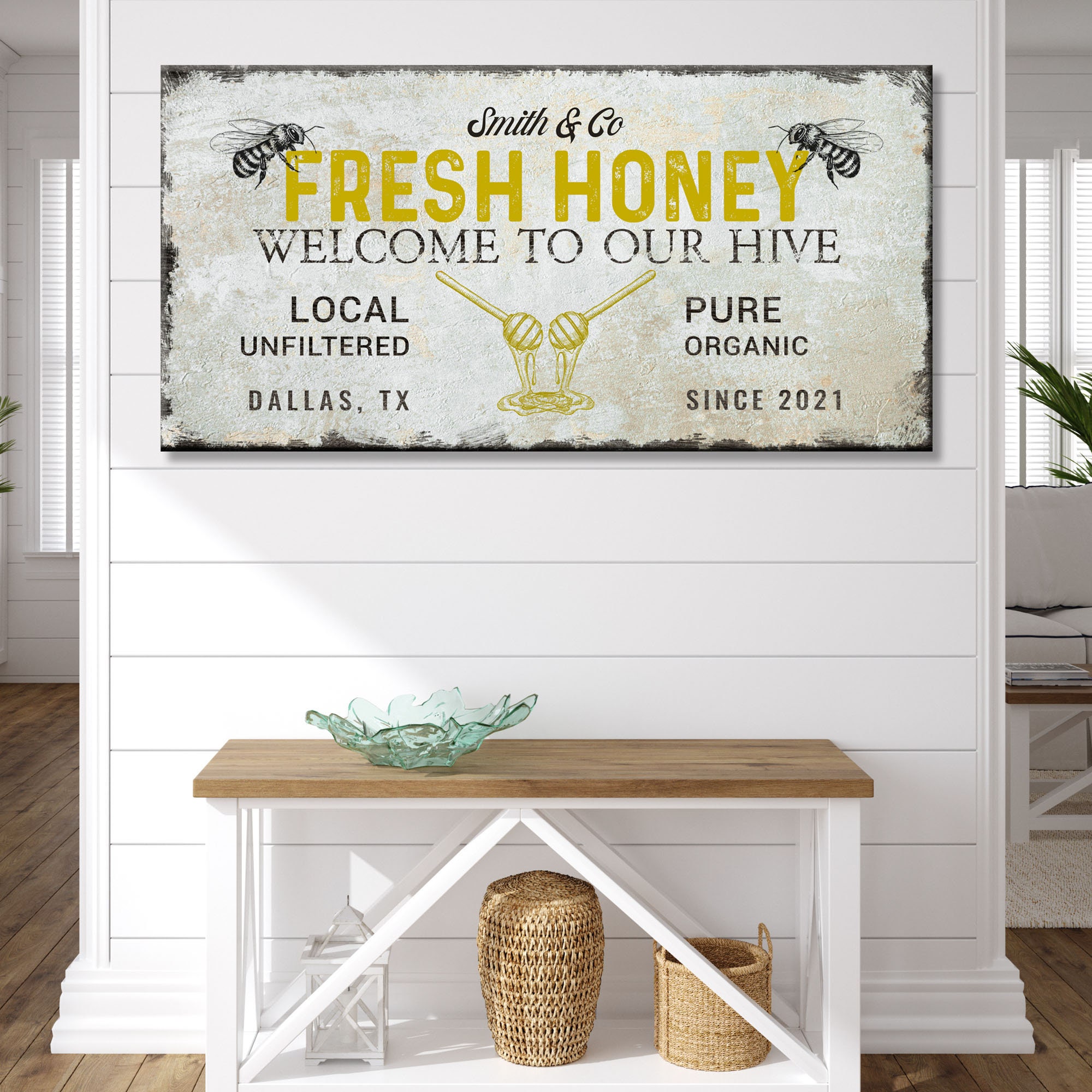 Fresh Honey Sign Personalized Honey Sign Custom Established Etsy