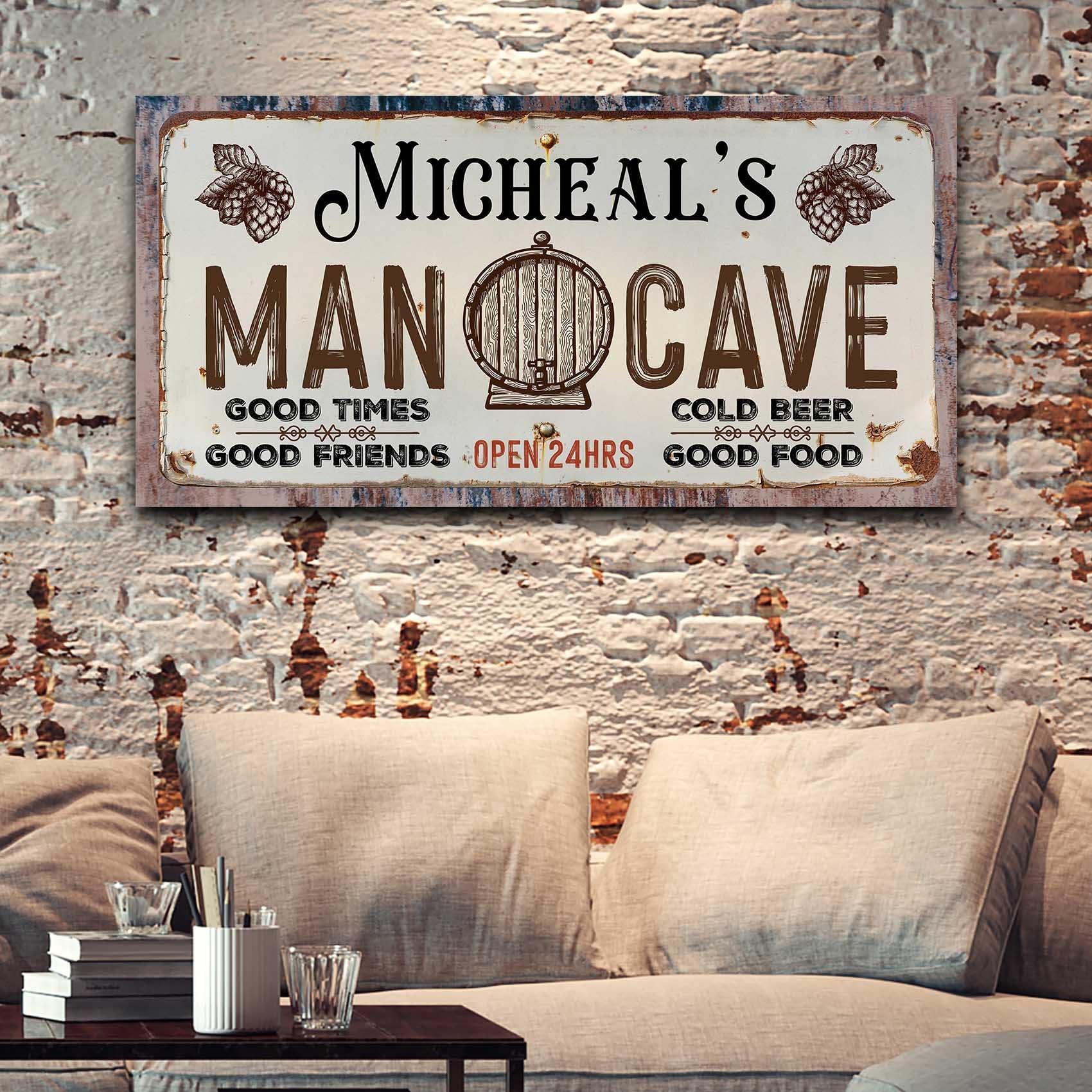 Personalized Man Cave Sign Man Cave Sign For Garage Custom Man Etsy