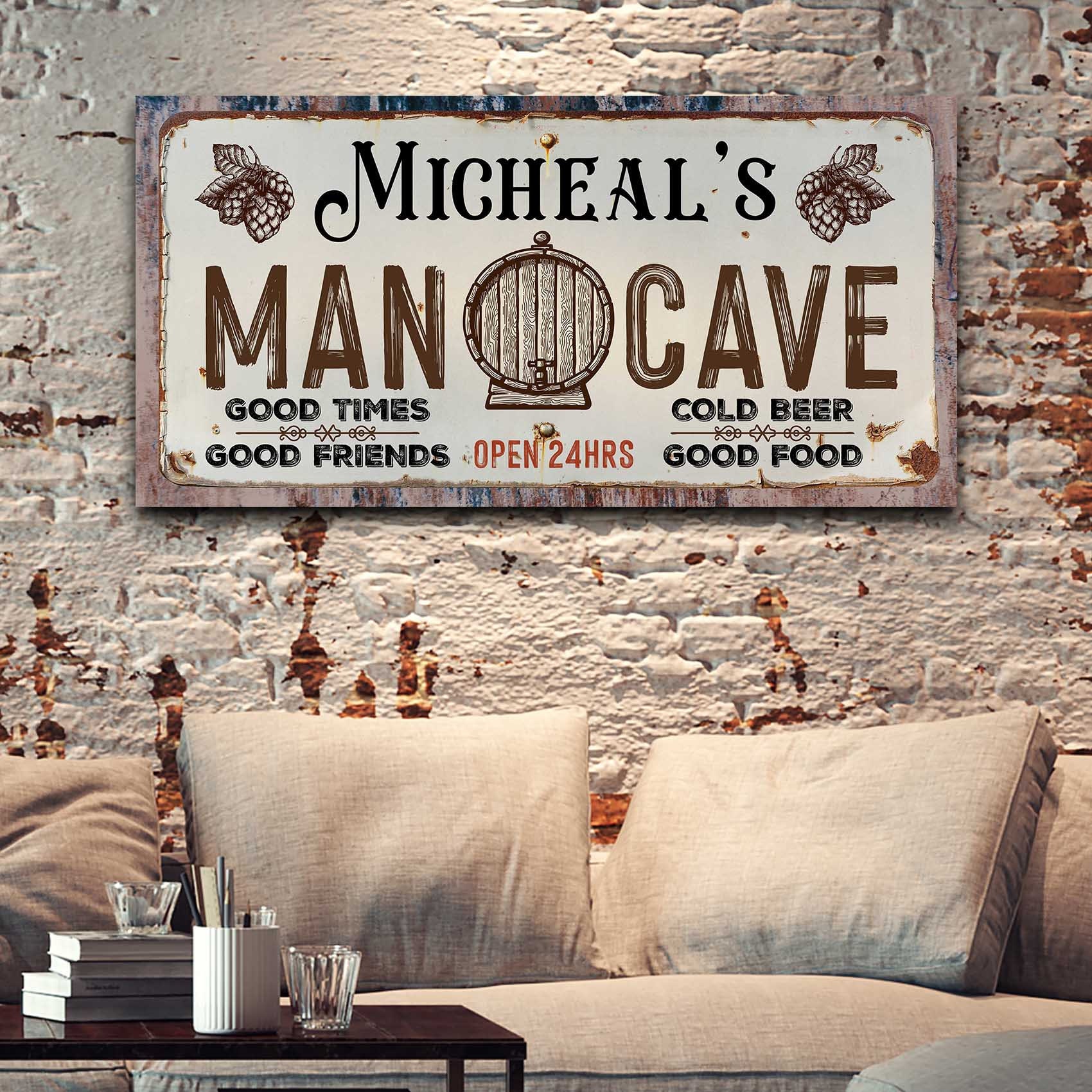 Personalized Man Cave Sign Man Cave Sign for Garage Custom Man Etsy