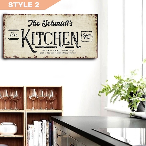 Kitchen 2024 personalized signs