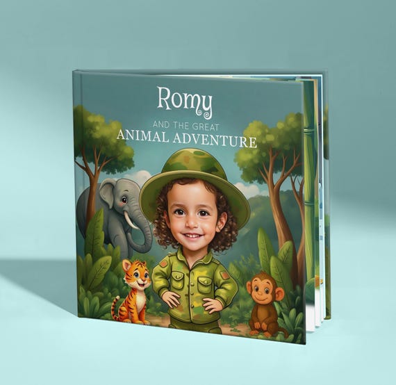 Animal Adventure | Personalized Kids Storybook | Safari Jungle Book | Custom Child Gift | Gift For Kids | Adventure Book | Custom Kids Book