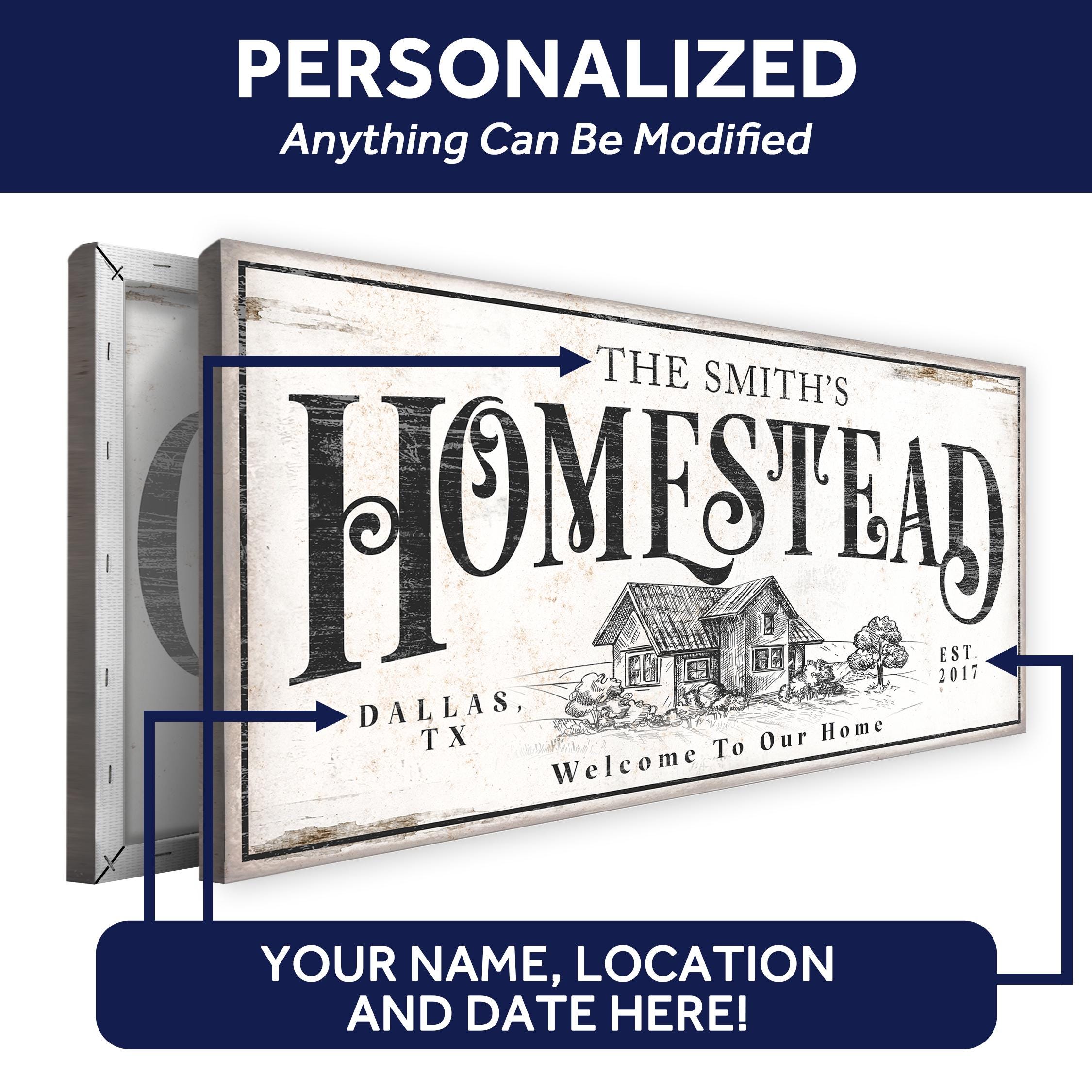 Homestead Sign Design Personalized Homestead Sign | Family Homestead Sign Decor | Custom Farm ...