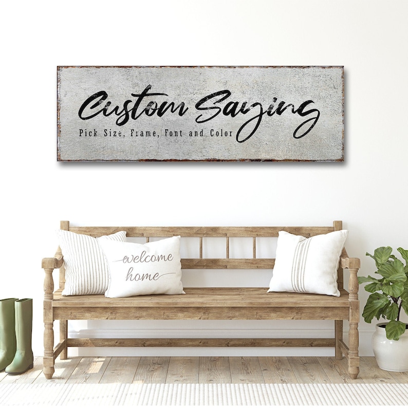 Farmhouse Custom Sign Personalized Wall Art Canvas Print Custom Name Sign Birthday Gift Anniversary Gift 24 Hour Proof Unlimited Revisions Style 1