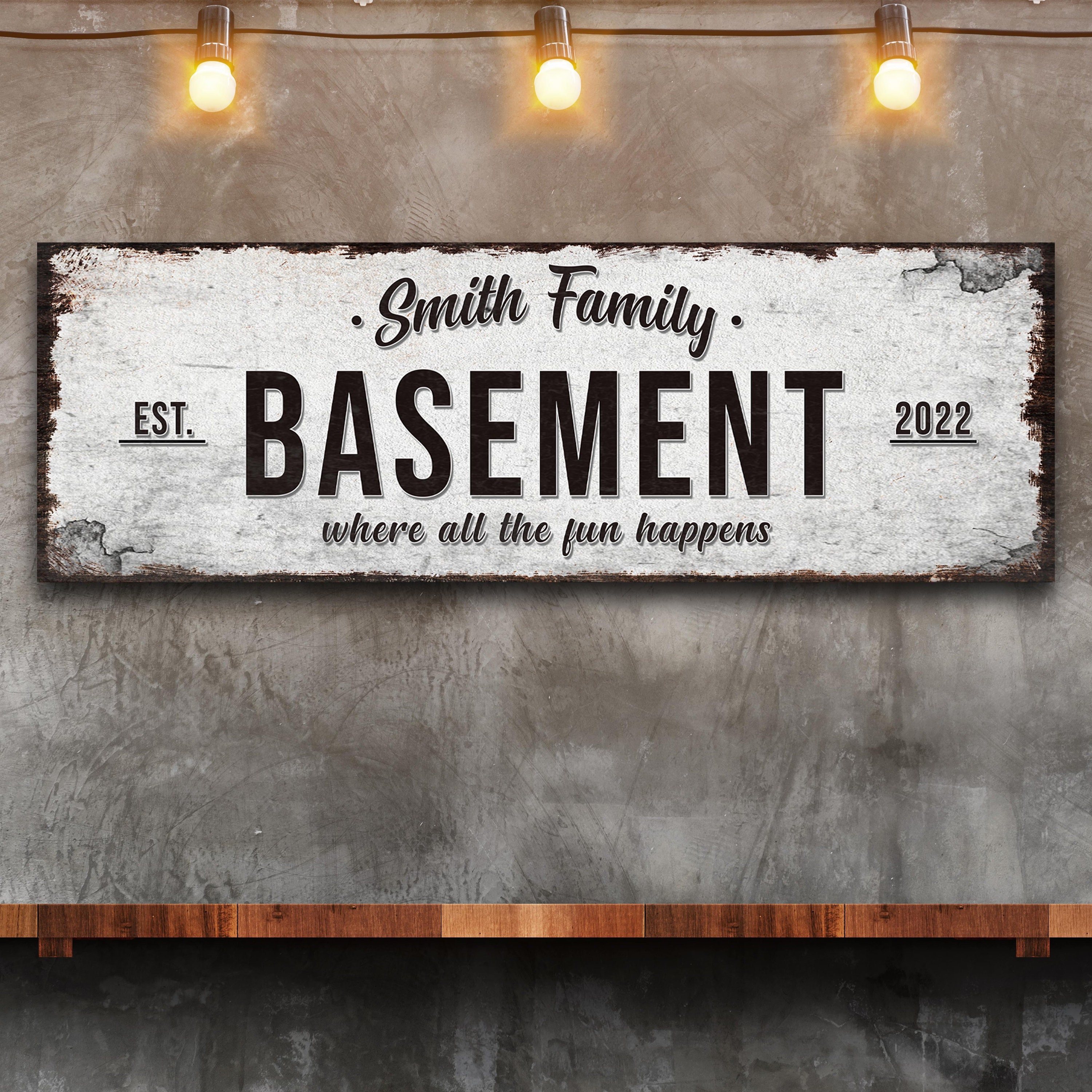 Basement Bar Sign | Bar Sign for Home Bar Wall Art | Personalized ...