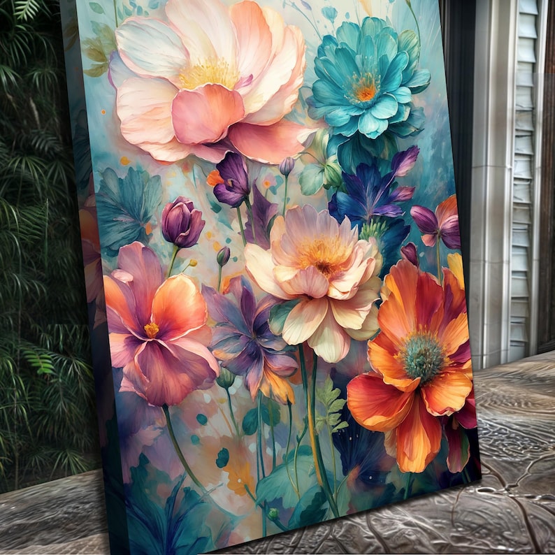 Spring Bouquet Wall Art Modern Living Room Decor Office Canvas spring-bouquet-wall-art-modern-living-room-decor-office-canvas