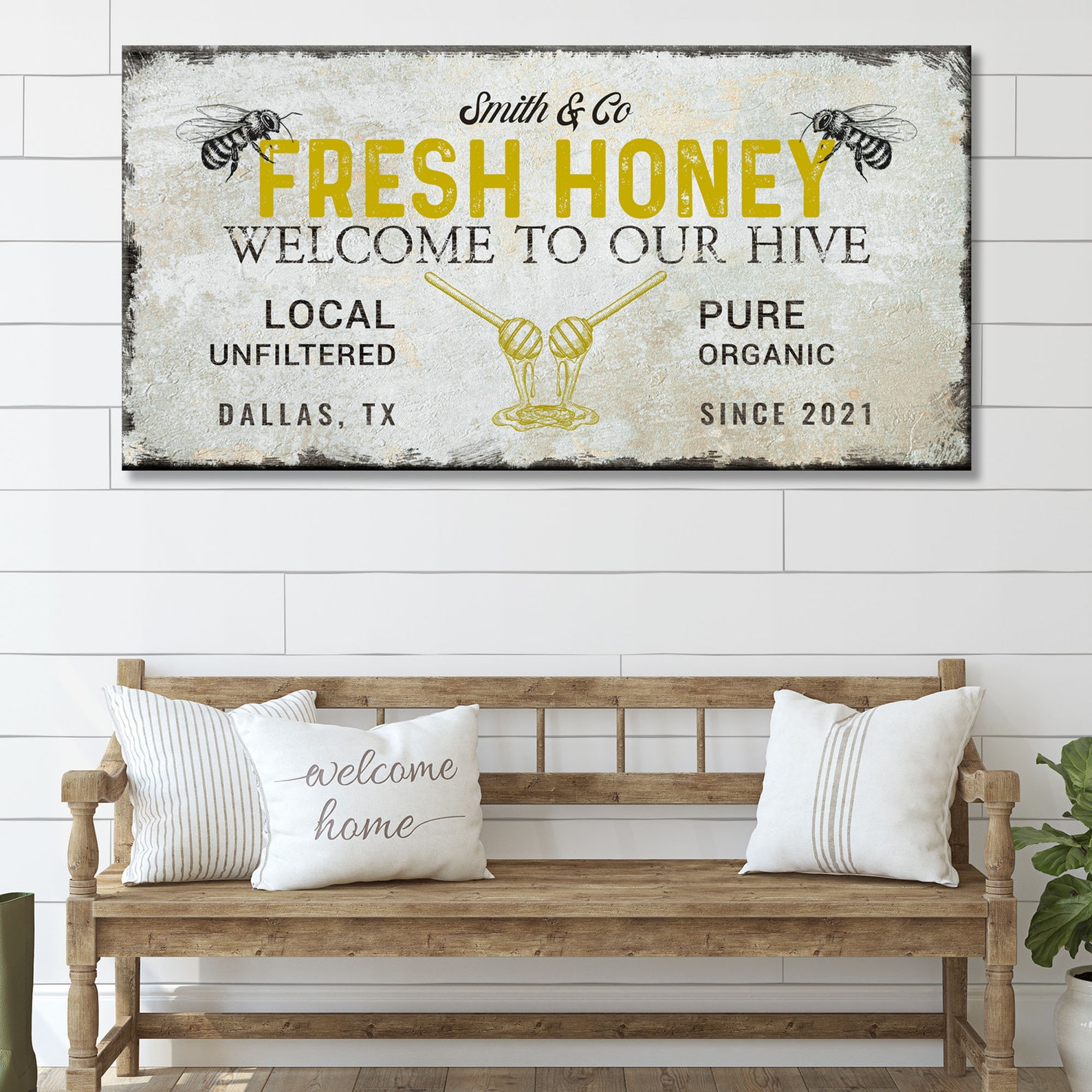 Fresh Honey Sign Personalized Honey Sign Custom Established Etsy