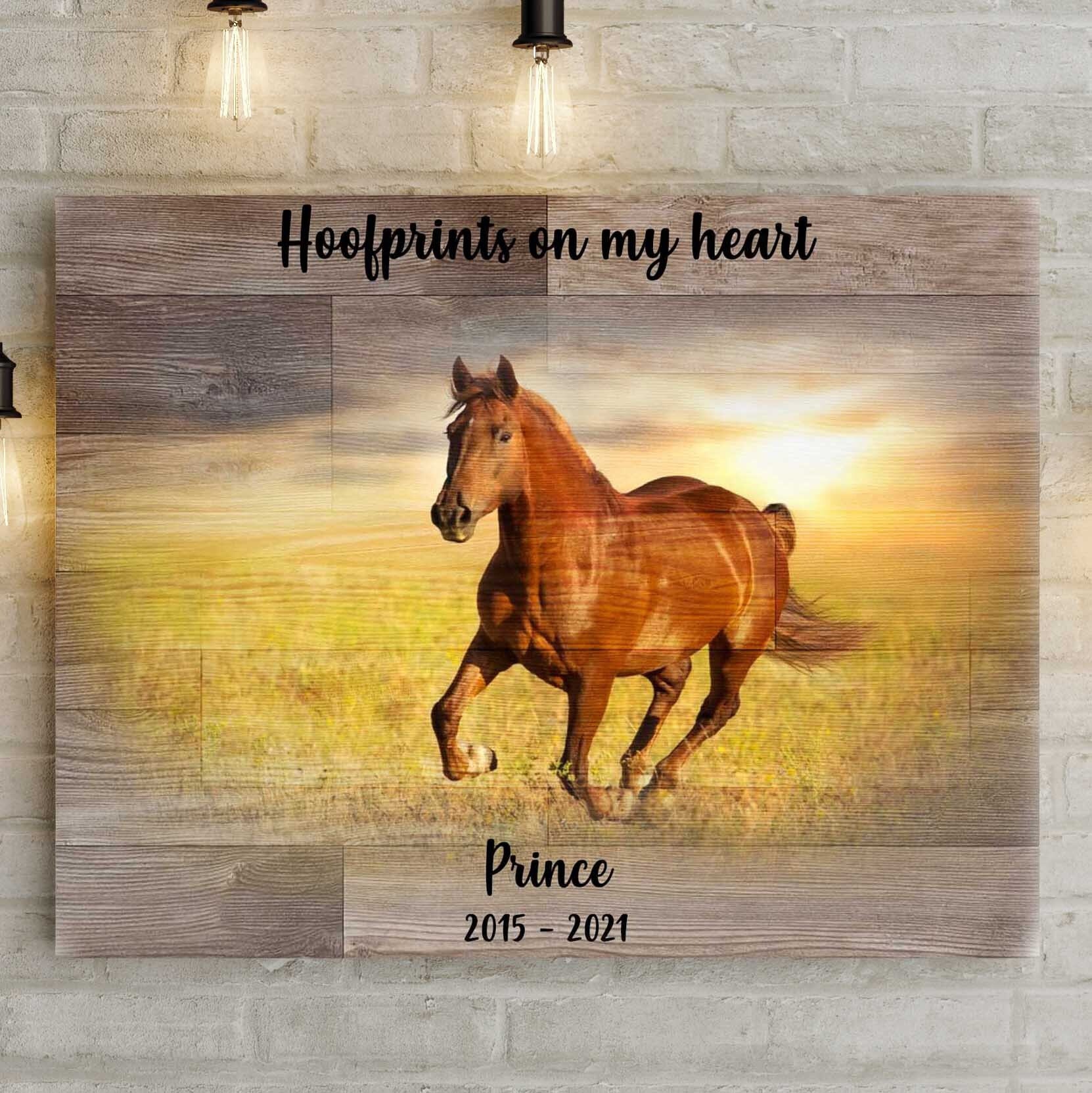 Horse Memorial Loss of Horse Hoofprints In Heaven Hoofprints Etsy