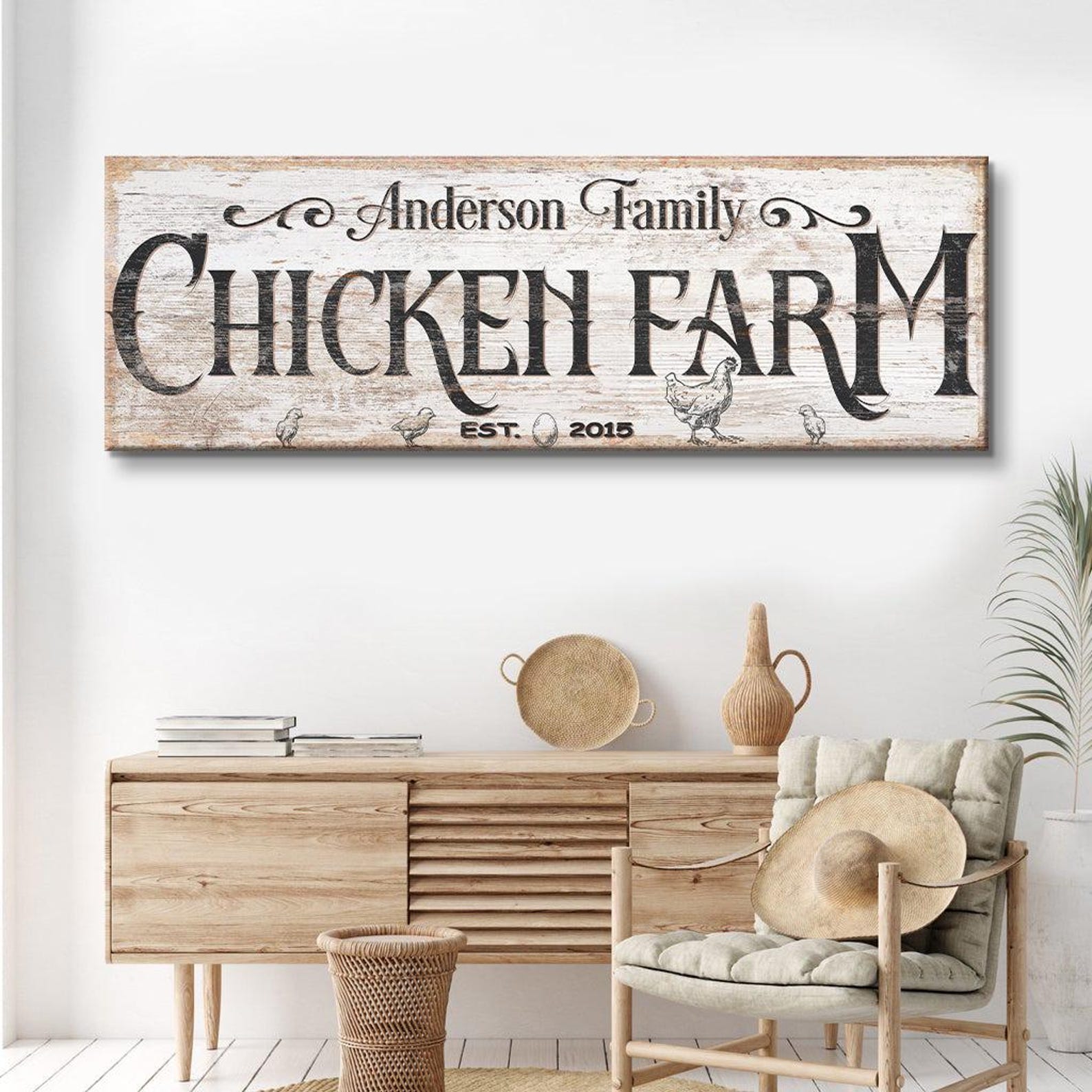 Chicken Farm Sign | Rustic Chicken Farm Decor | Chicken Coop Farmhouse ...