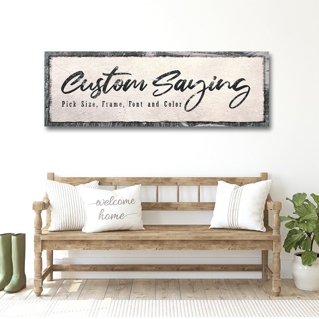 Farmhouse Wall Decor | Custom Farmhouse Sign | Living Room Wall Art ...