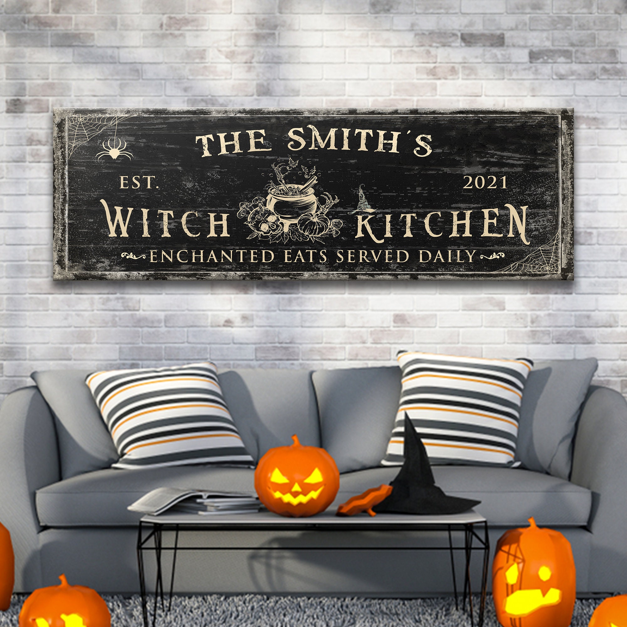 Halloween Sign Kitchen Witch Personalized Witchy Decor