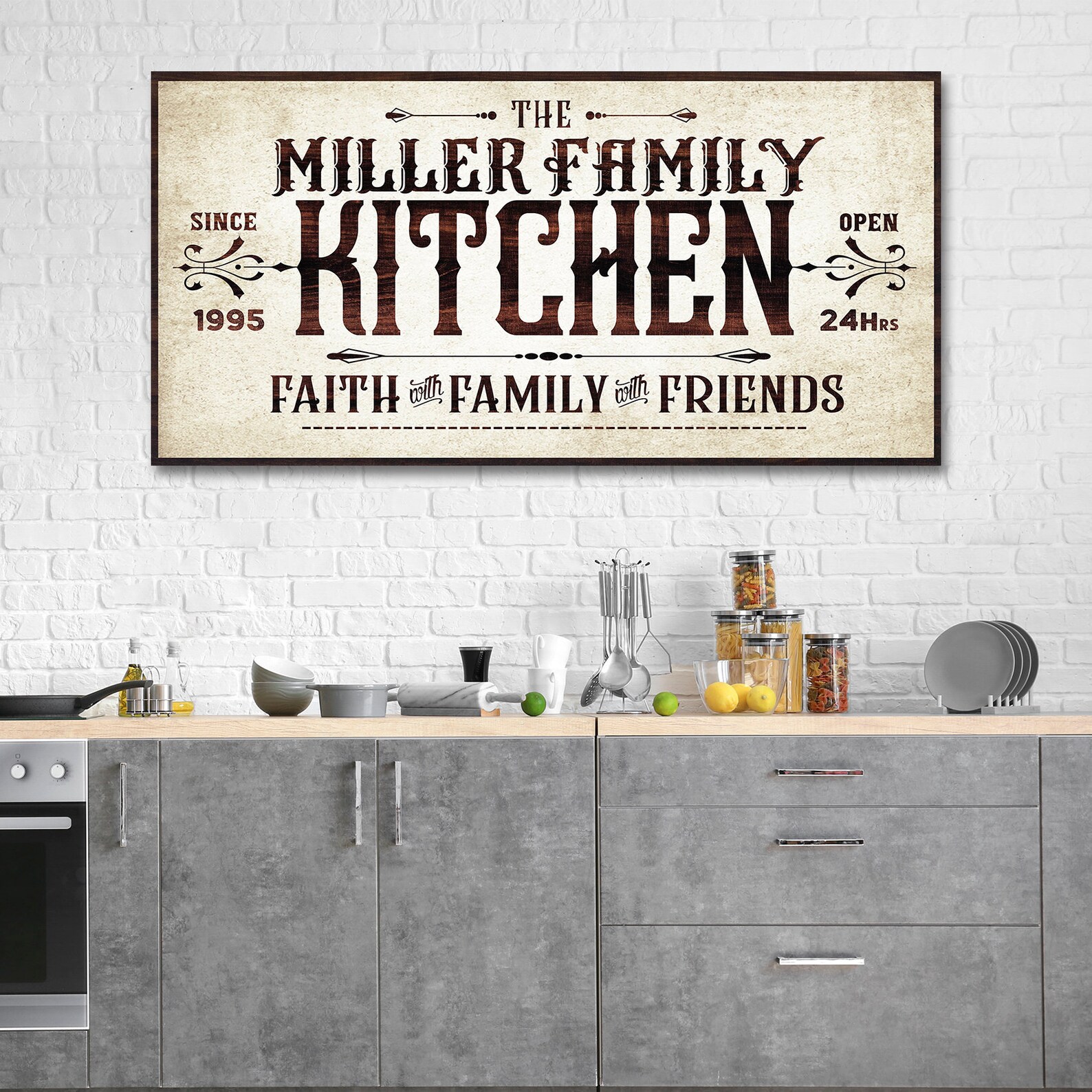 Kitchen Signs Customized Kitchen Sign Custom | Kitchen Wall Art | Kitchen Family Sign ...