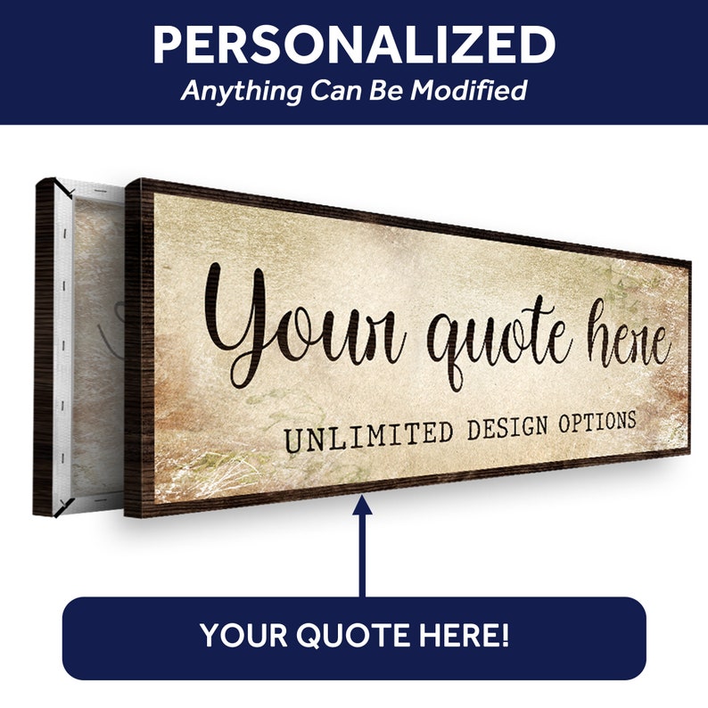 Custom Quote Sign | Personalized Quote Wall Art | Custom Quote Print Wall Art Living Room Sign | Family Sign Custom Quote Canvas Room Art bild 3
