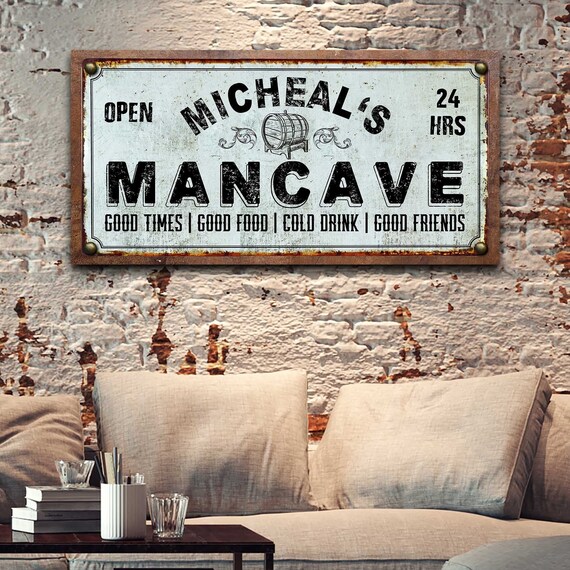 Man Cave Sign Personalized Gift Man Cave Sign Wall Deocr Custom