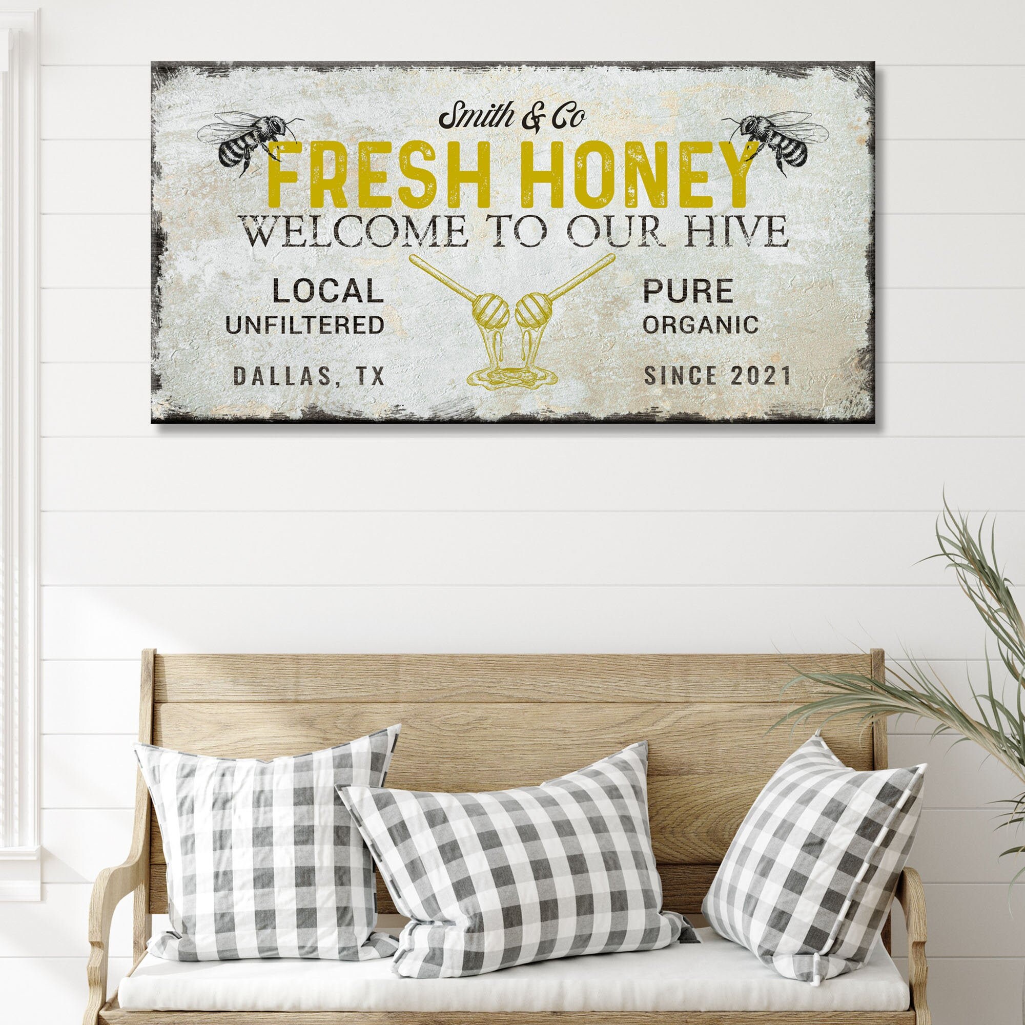 Rustic Farmhouse, Bee Decor, Wood Sign, Home Decor Bee Sign, Housewarming  Gift 