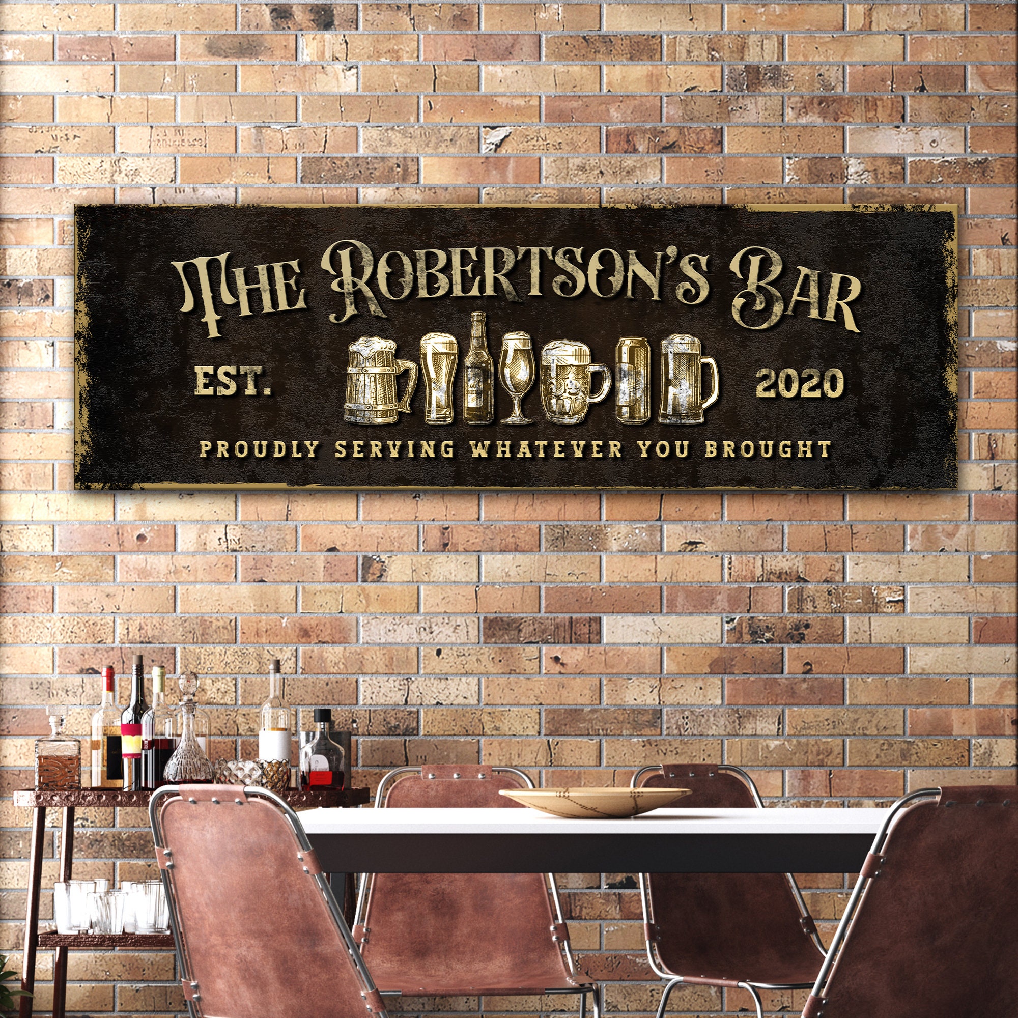 Man Cave Bar Signs | Vintage Bar Signs Decor | Bar Sign for Home Bar ...