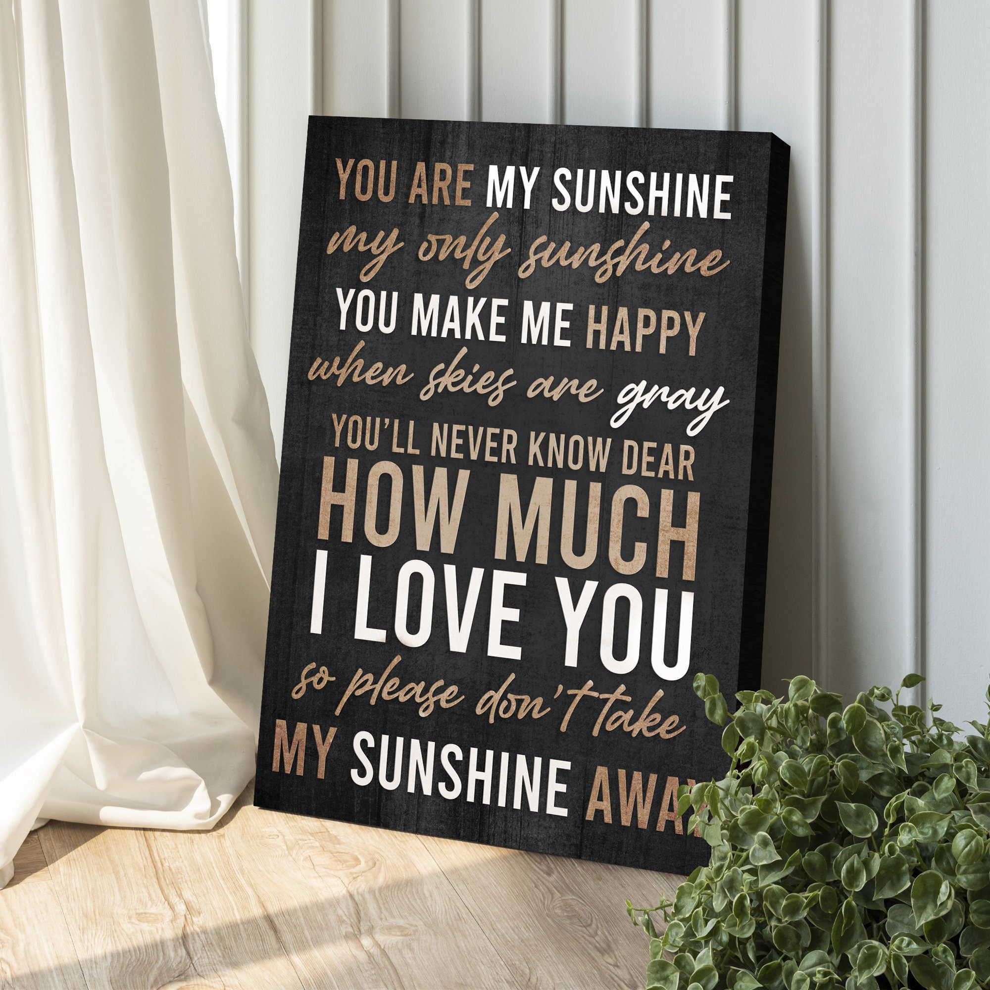You Are My Sunshine Wall Art | Song Lyrics Wall Art For Bedroom Wall decor | First Birthday Gift For Her | Birthday Backdrop Nursery Decor