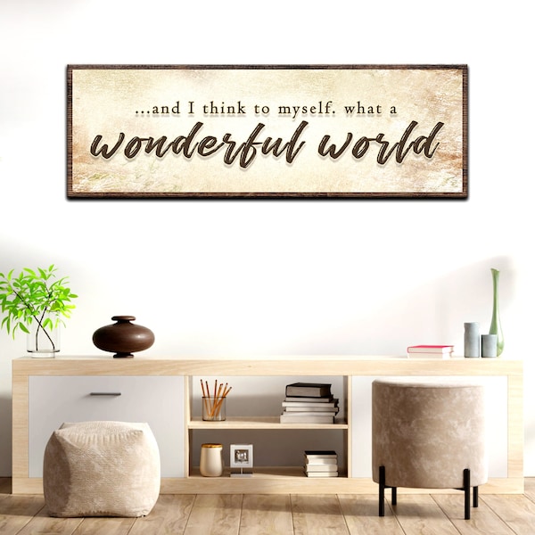 What a Wonderful World Sign Etsy