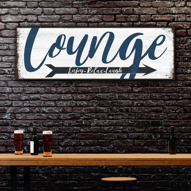Customized Lounge Sign | Family Lounge Sign Decor | Lower Level Lounge ...