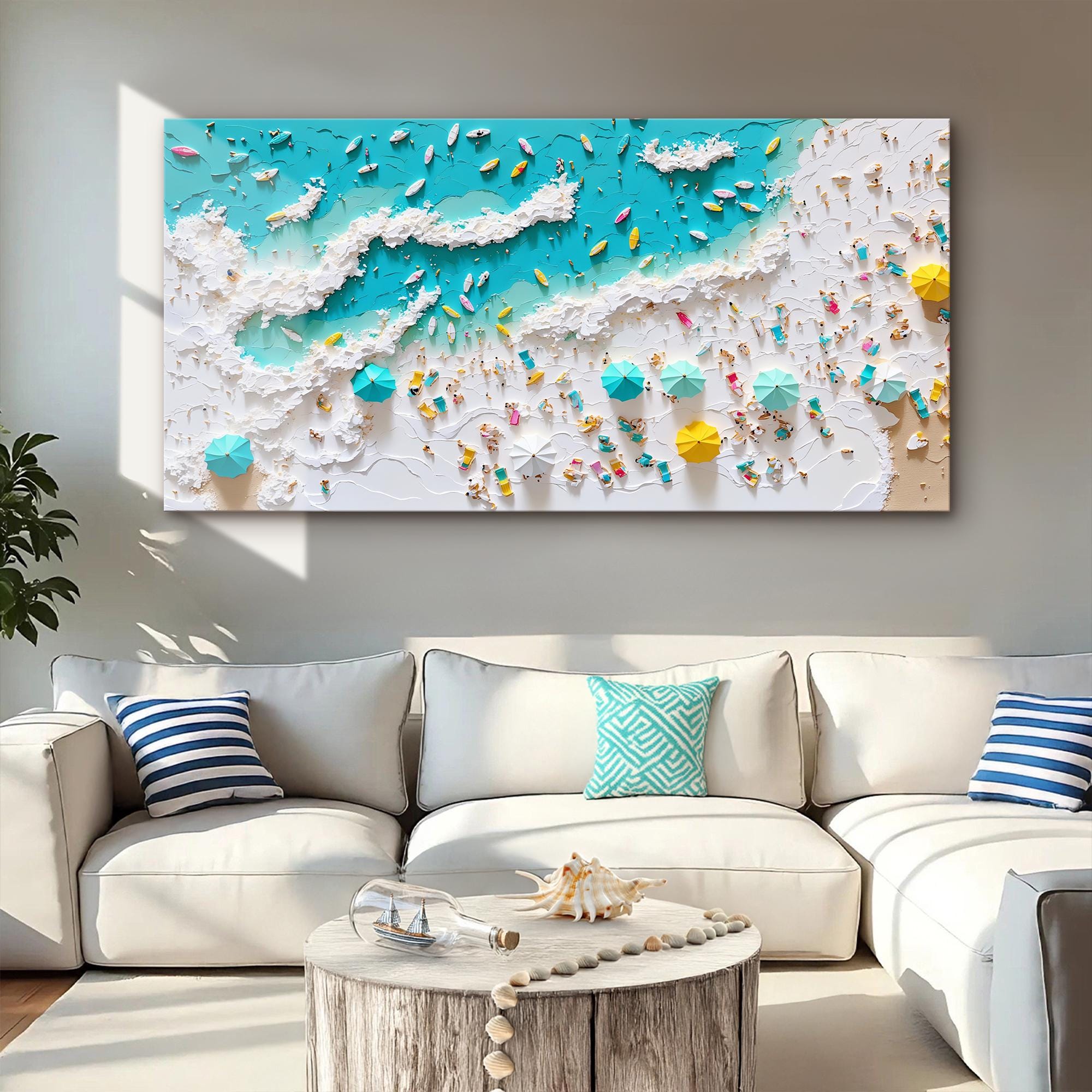 Beach Days Wall Art | Beach Wall Decor | Living Room Wall Decor