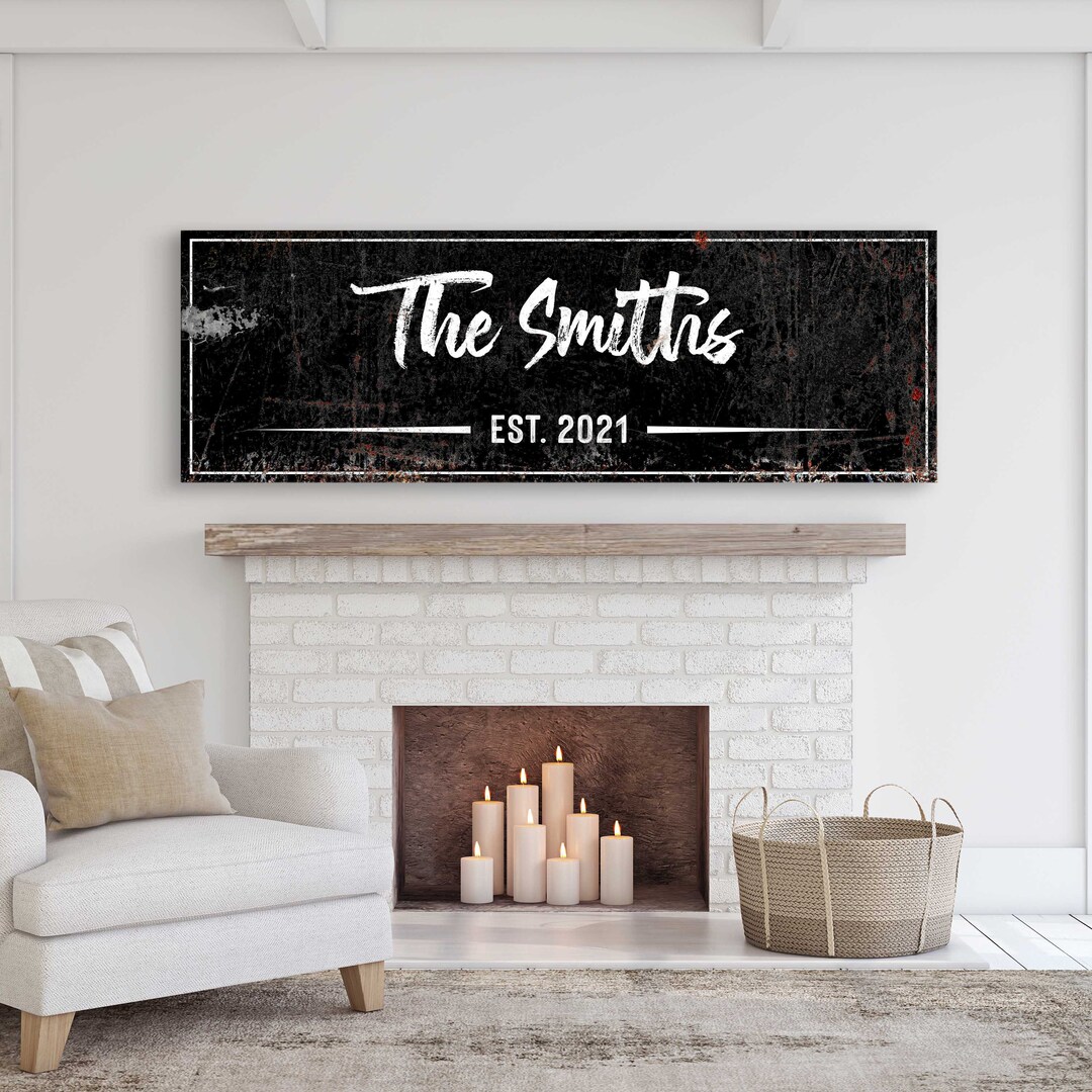 Family Name Sign | Custom Home Decor Last Name Sign | Established Sign ...