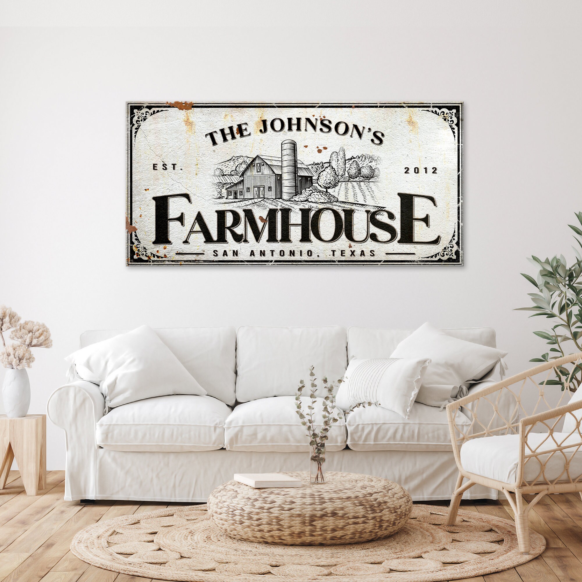 Farmhouse Sign | Farmhouse Decor | Home Decor Farmhouse | Personalized ...