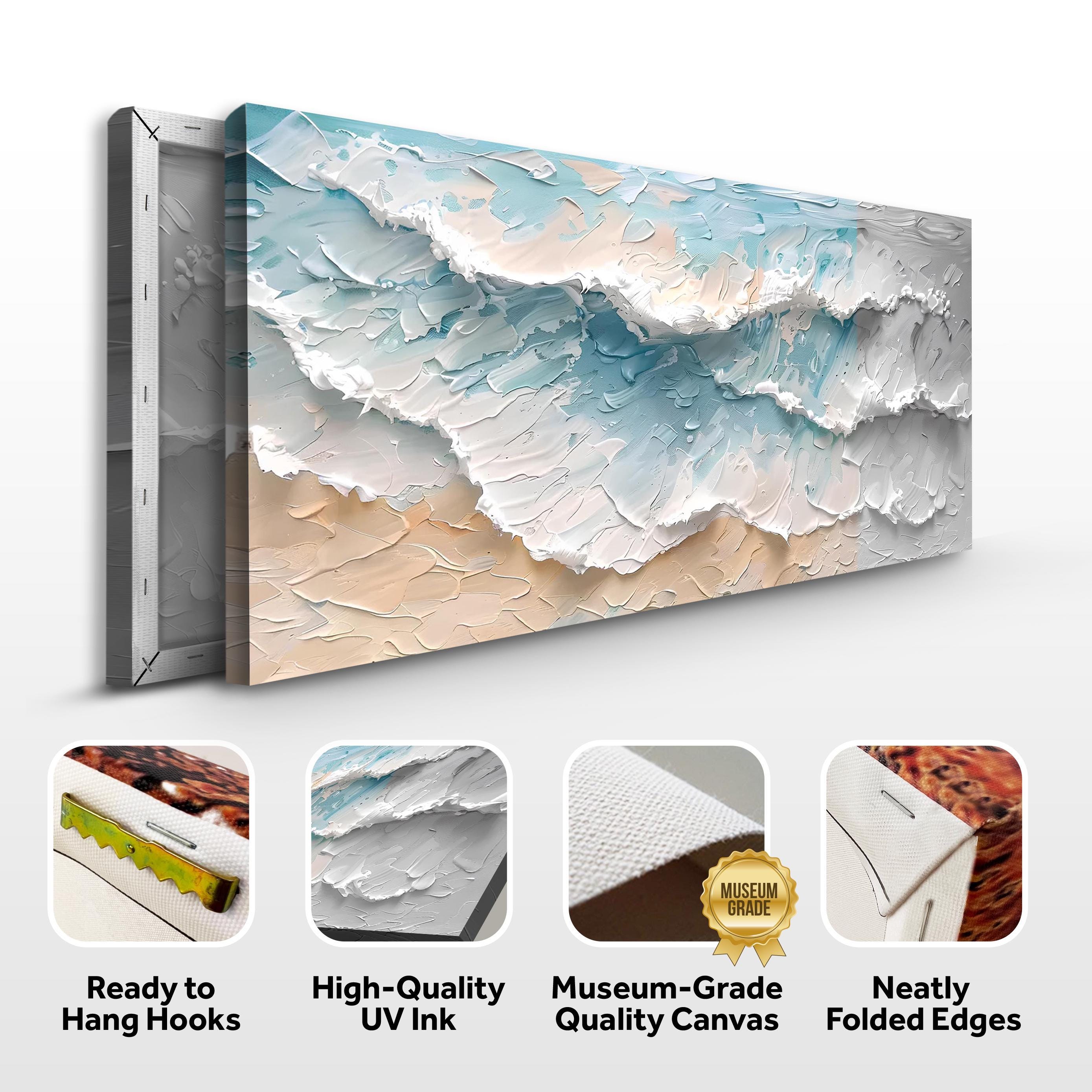 Blue Ocean Coastal Wall Art | Ocean Wave Wall Art | Coastal Beach ...