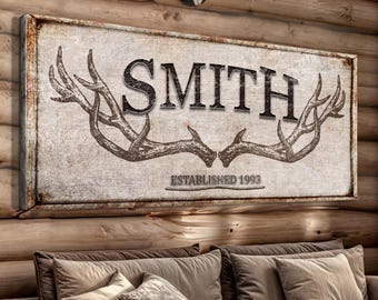 Personalized Hunting Sign | Hunting Gifts For Men | Antler Wall Art Decor | Personalized Name Sign | Deer Antler Sign | Hunting Sign Decor