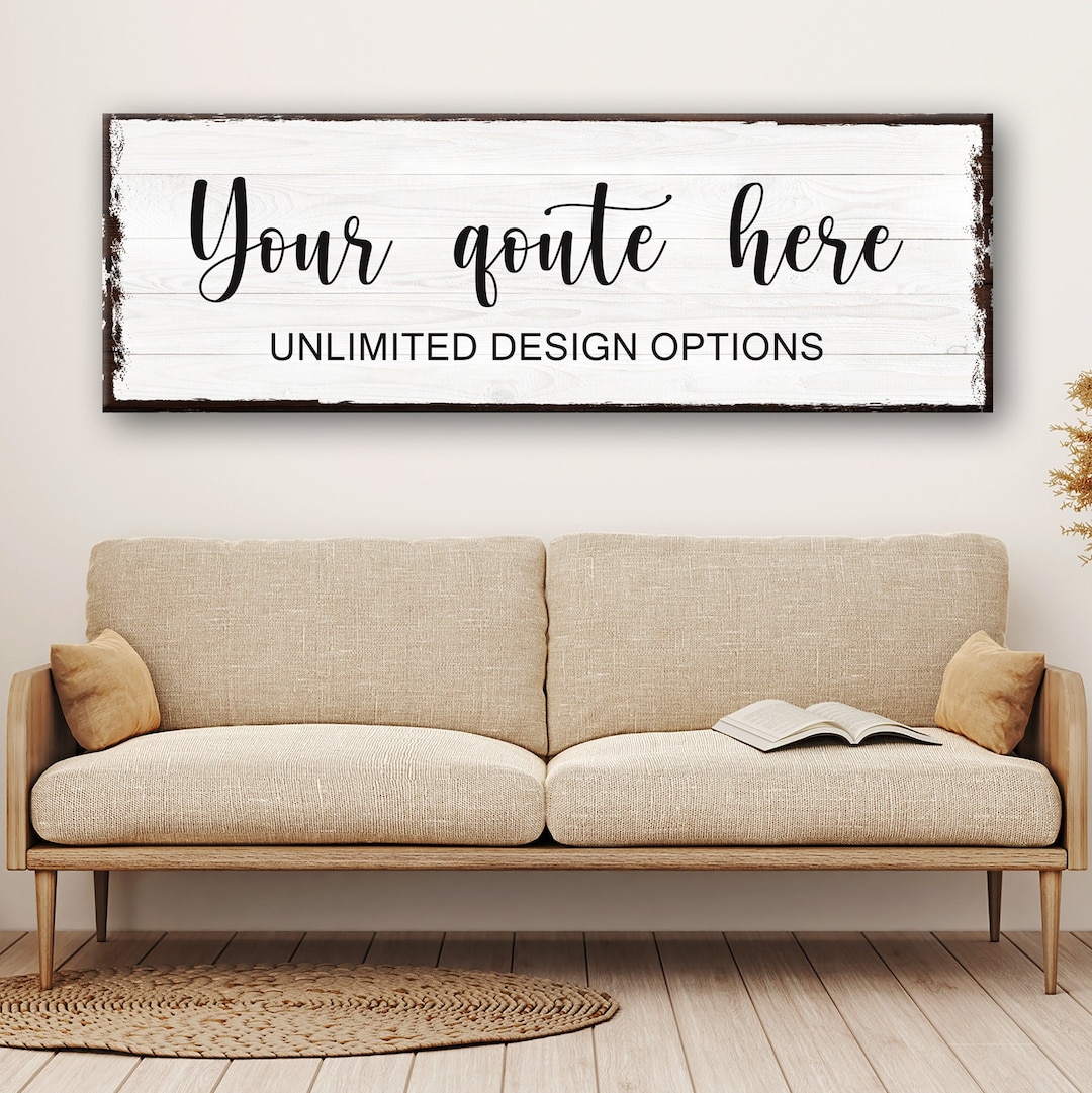 Custom Quote Sign Create Your Own Canvas Quote Decor Custom Text Print