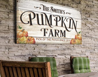 Pumpkin Farm Sign | Custom Pumpkin Patch Sign Decor | Fall Sign Pumpkin Patch Wall Art | Farmhouse Kitchen Wall Sign | Rustic Fall Decor