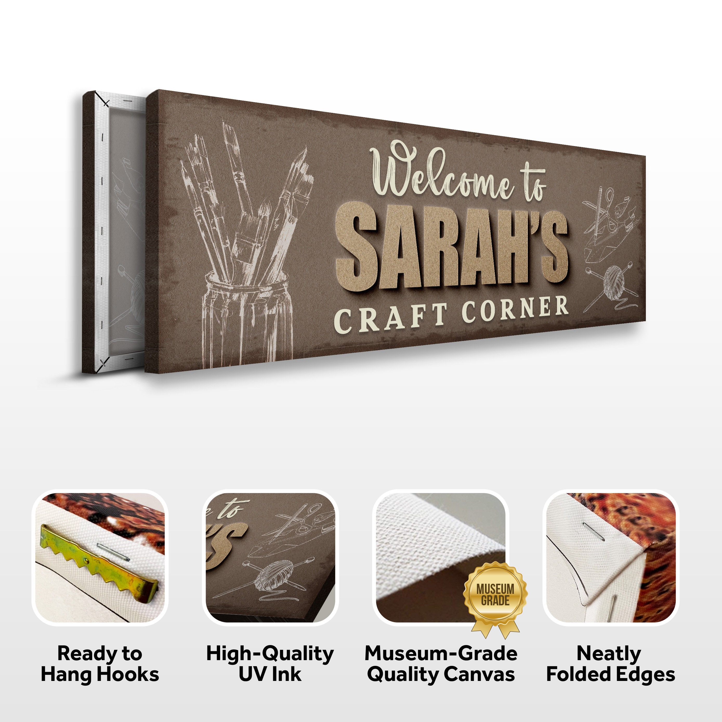 Craft Room Sign | Personalized Welcome Sign Craft Room Wall Décor ...
