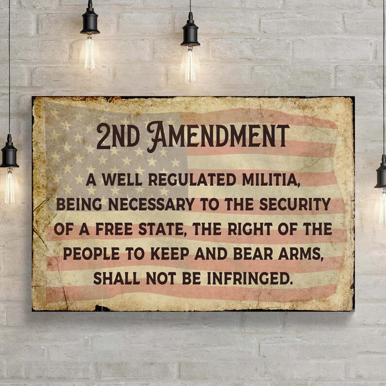 Patriotic Sign | Second Amendment Sign | Bill Of Rights Wall Art | 2nd Amendment Sign | Bill Of Rights Sign | Wall Art For Living Rooms image 3