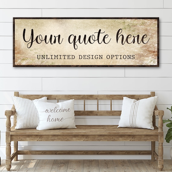 Custom Quote Sign | Personalized Quote Wall Art | Custom Quote Print Wall Art Living Room Sign | Family Sign Custom Quote Canvas Room Art
