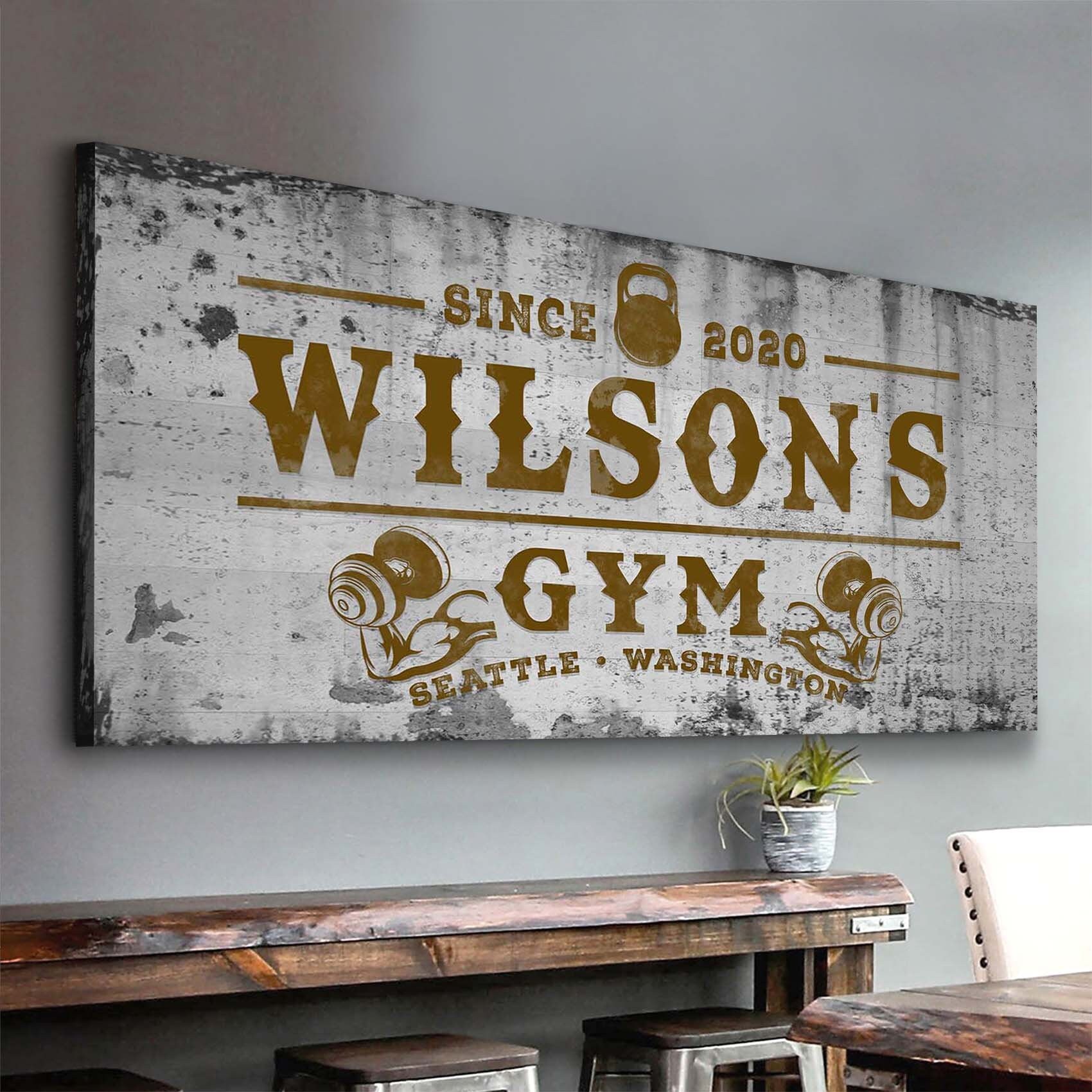 Family Gym Sign Custom Gym Sign Home Gym Sign Family Fitness Etsy