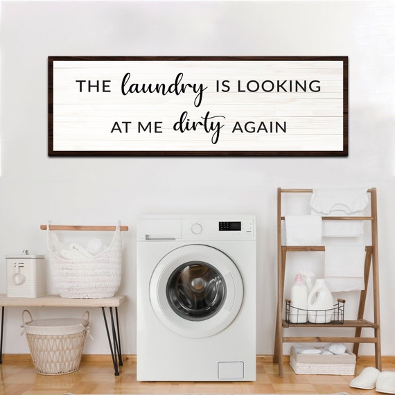 Laundry Room Decor Funny Custom Quote Sign Farmhouse Laundry ...