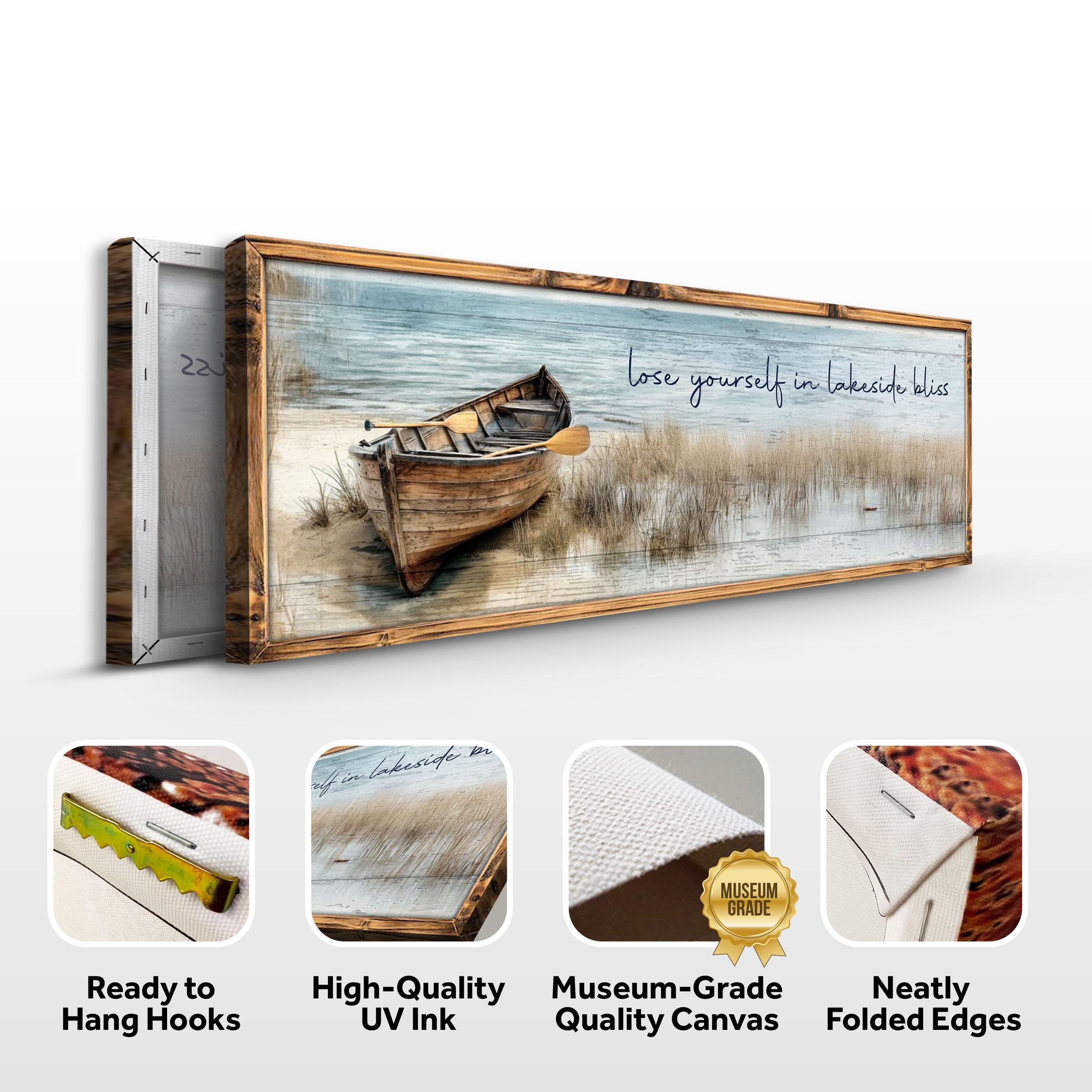 Lake House Sign Decor | Rustic Lakeside Wall Art | Wooden Boat Lake ...